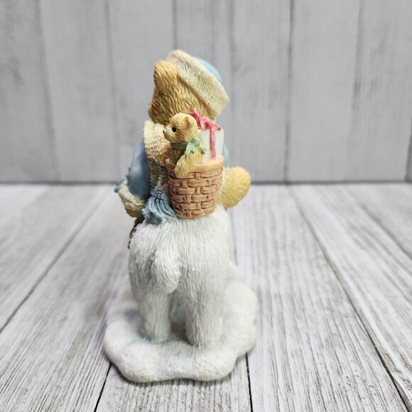 Vintage Cherished Teddies Eric Bear Tidings Of Joy Figurine 1994 #622796 - Picture 4 of 7